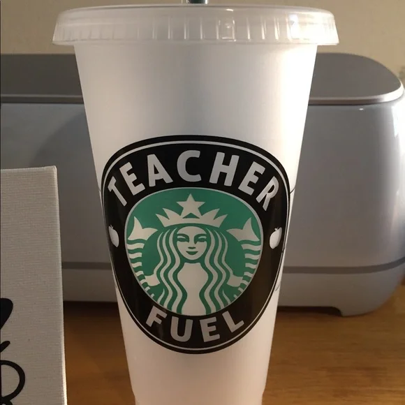 Starbucks reusable plastic cup with canvas sign - Picture 3 of 8